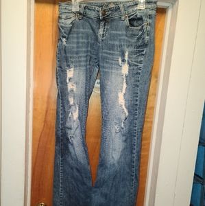 Premiere jeans distressed look bootcut
